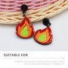 WRITWAA Extravagant Flame Earrings for Women, Creative Acrylic Fire Shape