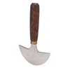 Leather Round Head Knife Walnut Wooden Handle Large Double Sided