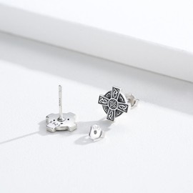 Kootwo Celtic Knot Earrings 925 Sterling Silver Celtic Knot Stud Earrings Hypoallergenic Jewelry Gifts for Men Women