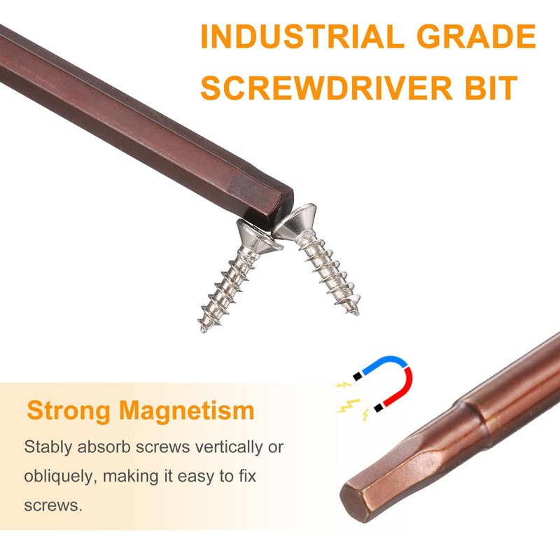 sourcing map Hex Head Wrench Drill Bit 2.5mm(H2.5) Metric 1/4"