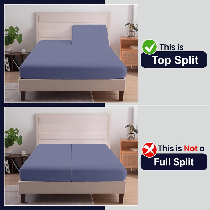SGI bedding 34" King Split Top Flex Head Sheet Set