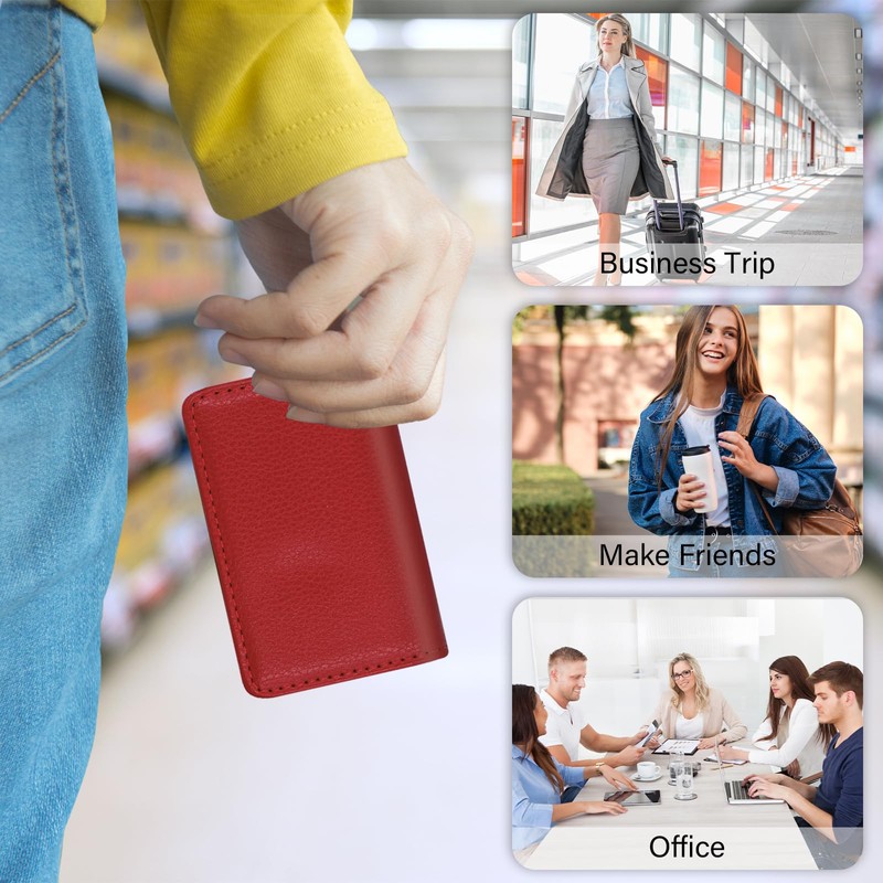 JONYEE Business Credit Card Holders, Magnetic Sealing Anti Drop, PU