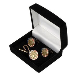 N/A FIRE FIREMAN TIE CLIP & CUFF LINK CUFFLINKS BOXED