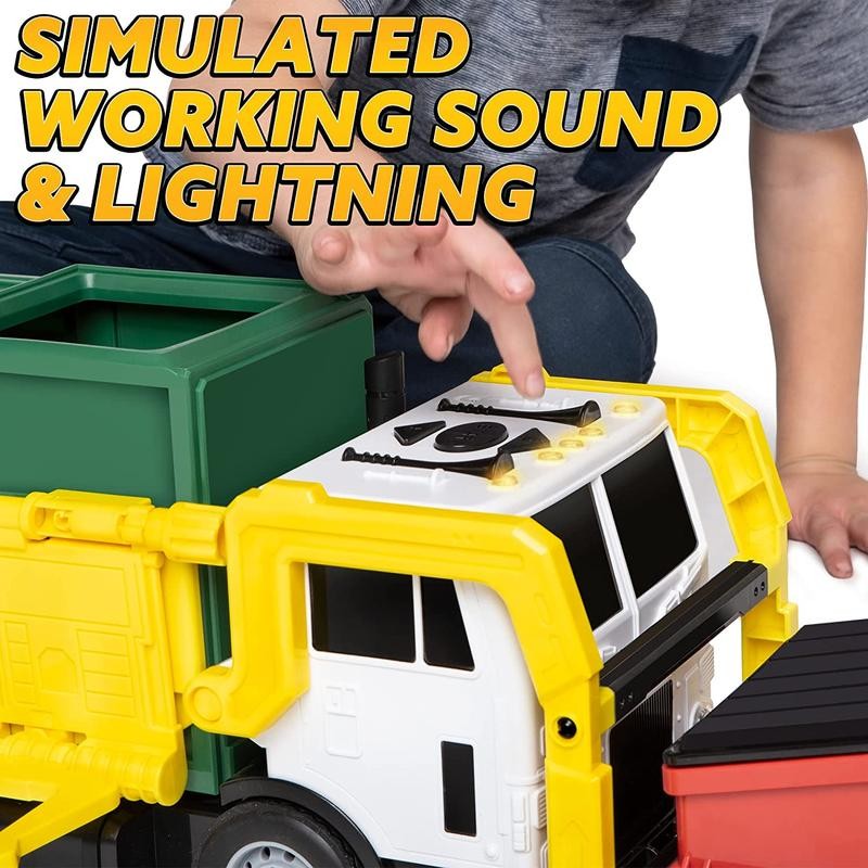 Extra Large Garbage Truck Toy Set With Sound And Light,