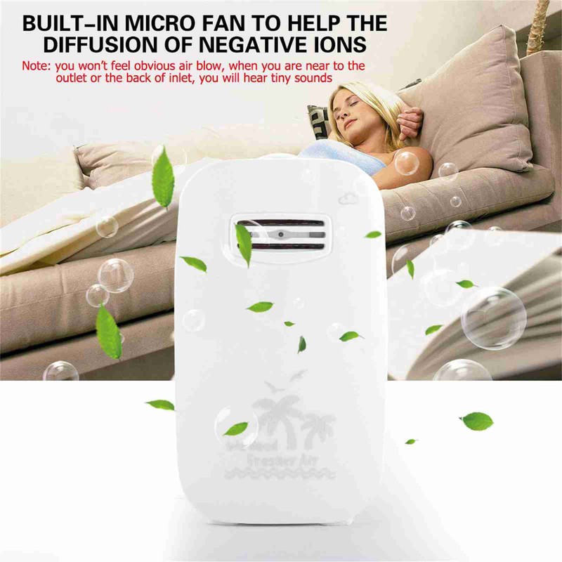 Portable Air Purifier Negative Ion Generator Sterilization Disinfection Device (White