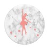 Pink Ballerina Pop Socket White Marble Ballet