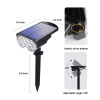 POLIGHTY 6 Pack Solar Powered Outdoor Spot Lights Outside Waterproof