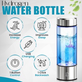 DASZERX® Hydrogen Water Bottle 2024, Ion Water Bottle Improve Water Quality in 3 Minutes, Rich Water Bottle Generator with SPE PEM Technology Water Ionizer