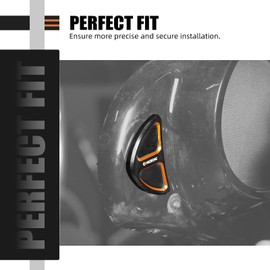 NICECNC Orange Batwing Fairing Rearview miirror Hole Inserts Screws Compatible with Harley Street Glide FLHX 2014-2023, Street Glide ST FLHXST 2022-2023, Replacement for 56000015, See Fitment
