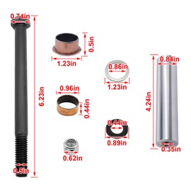 Topkidame Golf Cart Bushing Spindle King Pin Tube, Claw Copper Sleeve Kit for EZGO TXT/PDS Replaces 70648-G01 70749G01 70745G01