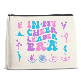 LGLZSHP Cheerleader Makeup Bag Cosmetic Bag Gift for Women Cheerleader Era Zipper Makeup Pouch