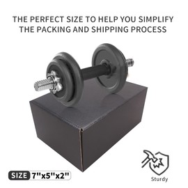 JIUZHOUXIN Shipping Boxes,7"x5"x2"Black Corrugated Cardboard Boxes, Which is Anti-Impact Come with Exquisite Sealing Label.Suitable E-Commerce Packaging, Shipping Packaging.