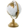 Globo Terraceo 23562 Blanco C/Pie Metal Dorado 19 x 16