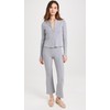 DONNI. Women's Rib Kick Flare Trousers, Heather Grey, XXL