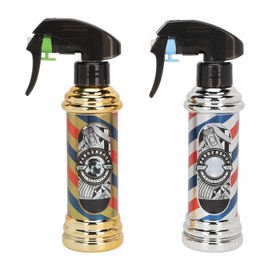 2pcs Vintage Reusable Fine Mist Hair Sprayer Bottle, Adjustable Volume Styling Spray Bottle for Home Barber Shop