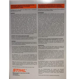 STIHL 0797 333 9200 36-Inch Black Protective Chain Saw Chaps