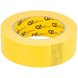 Q1 - 1-1/2 inch (36mm X 55m) Premium High Performance Automotive Yellow Masking Tape - High Temperature - 1-Roll