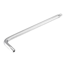 uxcell Long Tamper Proof Torx Star Key Bit Wrench, L-Shape Nickel Plated T40