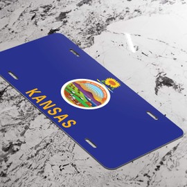 State Flag UV Printed Vanity Front License Plates (Kansas)