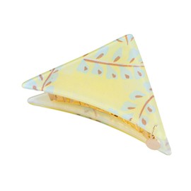 Pinzas para el pelo, clip Vance, (SEIMEI), hecho en Japón, clip para el pelo, clip de plátano, accesorio para el pelo, adorno para el cabello, para mujer, para niña, pinzas para el pelo grueso (clip triangular amarillo)