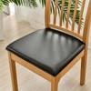 MUKA 4pcs Waterproof PU Leather Dining Chair Seat Covers Removable