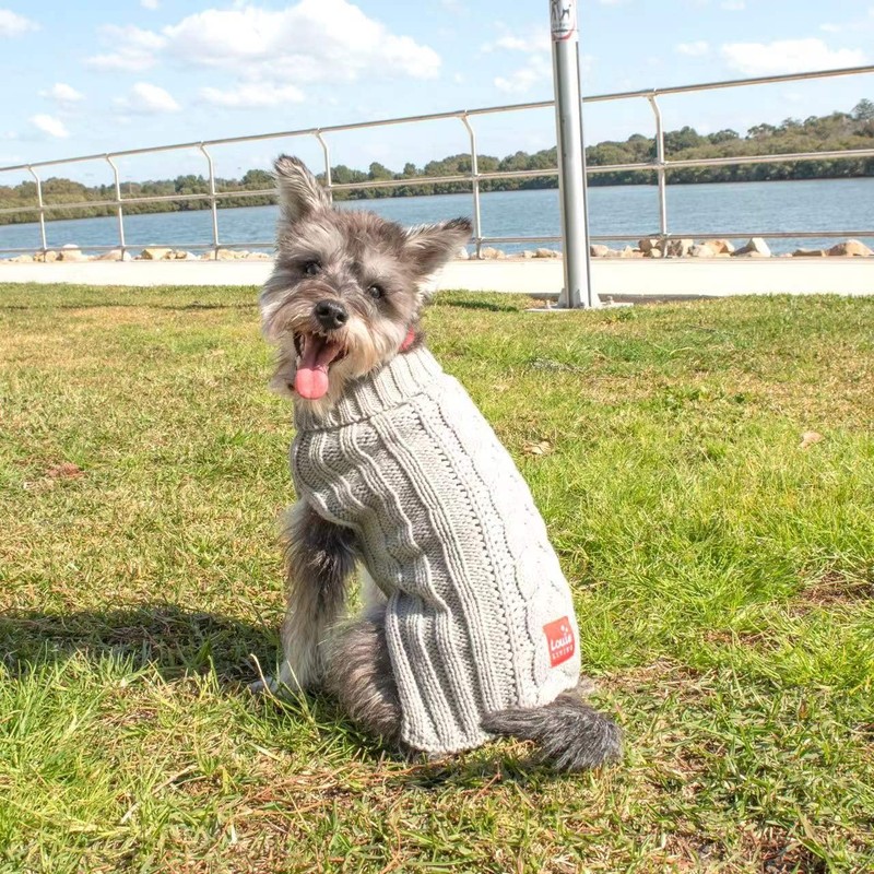 Living Textiles Cable Knit Sweater (Grey) - Large