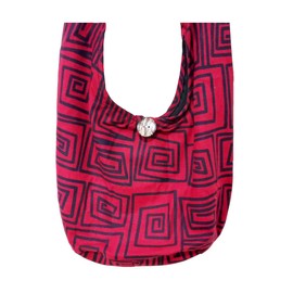 Lovely Creations's Hippie Boho New Elephant Crossbody Bohemian Gypsy Sling Shoulder Bag"Small" Size (Square Red)