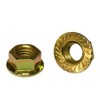 (100) 5/16-18 Hex Serrated Flange Nuts Grade 8 Zinc Yellow