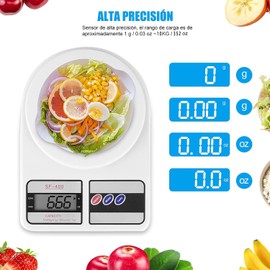 Vagalbox Báscula Cocina Digital Electrónica Cocina De 1g A 10kg,Portatil Precision Báscula Cocina,Medir alimentos de dieta, Hornear,Mini Balanza Cocina Con Pantalla LCD Precisa