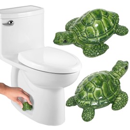 Toilet Bolt Covers Decorative Turtle Toilet Screw Cover Caps, Toilet Knob Covers for Bottom of Toilet Sea Turtle Bathroom Decor, Toilet Bolt Caps or Bottom of Toilet Turtle Decor, Easy To Install 2pcs