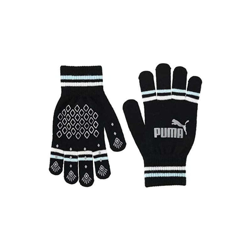 NO.1 Logo Magic Gloves, 22 Fall/Winter Colors: Puma Black/Light Aqua