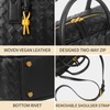 Women's Handmade Woven Top-handle Bag Fashion Leather Shoulder Handbag Crossbody