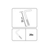 Gardinia Screw Hooks for Curtain Rods Matte Silver 2.5 cm,