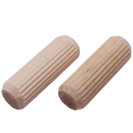 SKIR'CO (Pack of 50) Wooden Dowels 12x35mm Grooved Wood Dowels Fluted Pins for Furniture Grooved Dowels