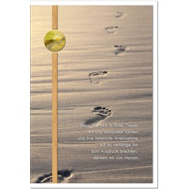 metALUm Thank You Cards Mourning | Traces in the Sand | 10 Cards | 1501004S