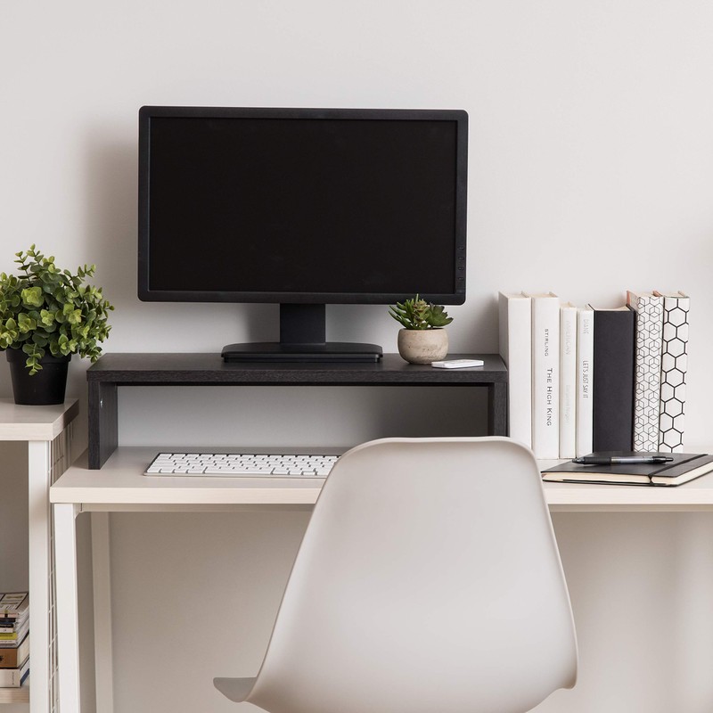 IRIS USA 1-Tier Multi-Purpose PC Monitor Organizer Stand, Stackable Ergonomic