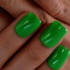 LINSSQ Glossy Press on Nails, Shiny Grass Green False Nail,