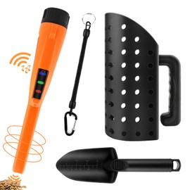 Dmyond Metal Detector Pinpointer & Accessories Kit, Waterproof Handheld Pin Pointer Wand, 3 Modes Detecting Search Pinpointing Finder Probe, Sand Sifter Scoop and Shovel, Beach Digging