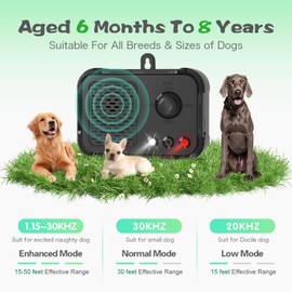 Anti Barking Device,Ayaseen Ultrasonic Bark Stopper with 3 Modes,Waterproof,33Ft Effective Range Dog Barking Deterrent Devices Safe for Human & Dogs Portable Indoor & Outdoor Stop Barking