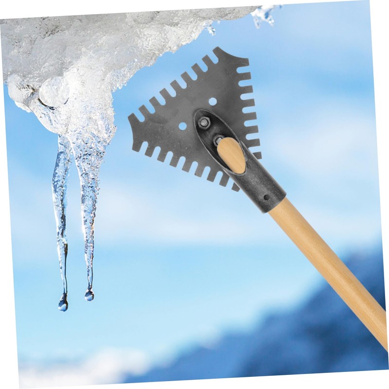 FUNOMOCYA Ice Shovel Snow Removal Tool Metal Ice Breaking Shovel