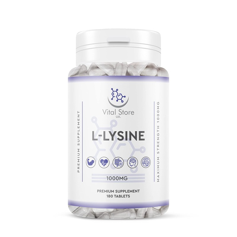 L-LYSINE 1000MG - 180 Vegan Tablets - 6 Month Supply
