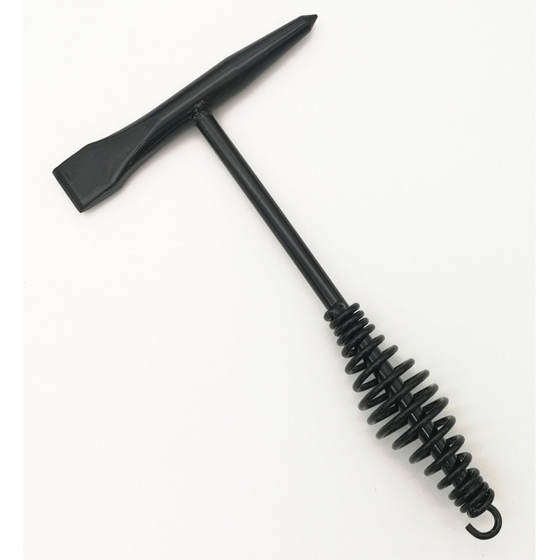 VASTOOLS Welding Chipping Hammer with Coil Spring Handle,10.5",Cone and Vertical