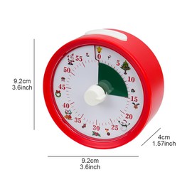 Haiphisi 60-Minute Visual Timer,Classroom Timer for Kids and Adults,Toddler Timer with Stop Button Design,Time Management Tool for Teaching（Red）