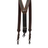 ARIAT Men's Adjustable Pebbled Leather Inlay Suspenders, Medium Brown, Medium