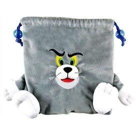 Tees Factory Tom & Jerry Plush Drawstring Bag Funny Art Tom++