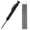 Carpenter Pencils with Built-In Sharpener, Sharpener Pencil Set with Refill,