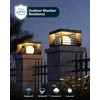 Solar Post Lights Outdoor, Modern Exterior Stainless Steel Pillar Light,