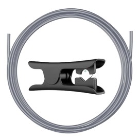 PTFE Tube 2.5mm ID × 4mm OD | 5M with Tubing Cutter | Compatible with Bambu Lab A1 Mini/A1/P1P/P1S/X1C/AMS/P1/X1 Series & Creality K1/K1 Max/Ender 3 V3 3D Printers （Semi-translucent Grey）