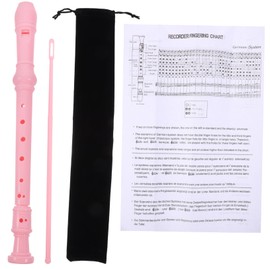 Mikinona 1 Set Soprano Recorder for Beginners Cute Pink Flute with Cleaning Stick Storage Bag Musical Instrument for Teens Adults for and Festivals