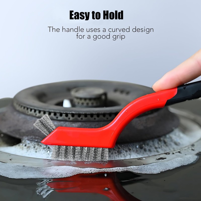 Wire Brush Set, 3 Pcs Brass/Stainless Steel/Nylon Wire Brushes for